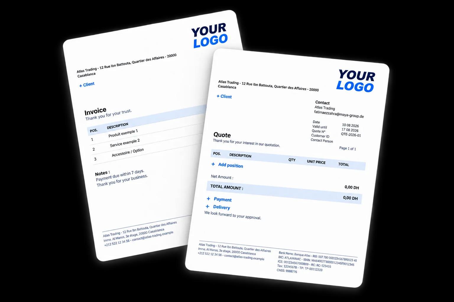Create quotes easily and customize them flexibly